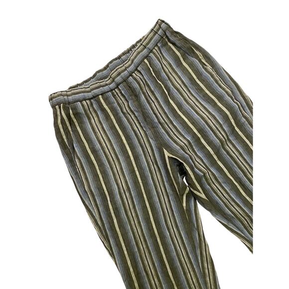 NWT Diega Linen Stripe Pull On Pants M Boho Coastal Quiet Luxury $260 - Picture 3 of 10